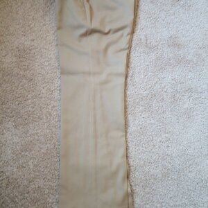 Talbots Woman's Tan Italian Flannel Wool Pants Wide Leg Size 6P.  Made in Jordan